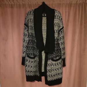 Cynthia Rowley Wool Alpaca Blend Open Front Cardigan